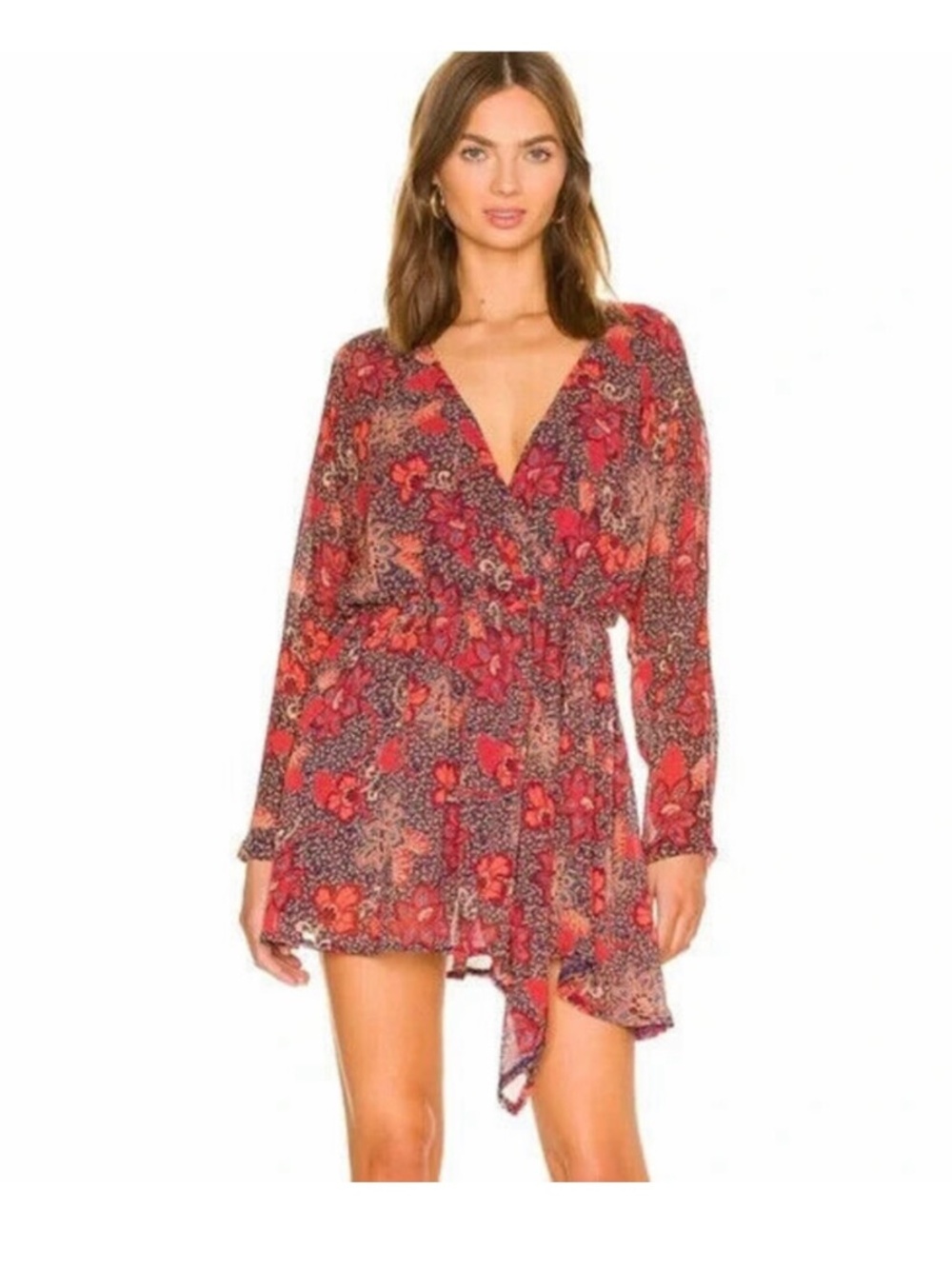 NWT! Free People Teagan Mini Dress V Neck Sz Small